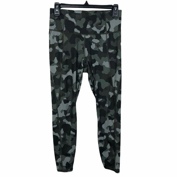 Athleta Lightning Camo 7/8 Pocket Workout Tight Leggings- Women's Size Small - Picture 1 of 8